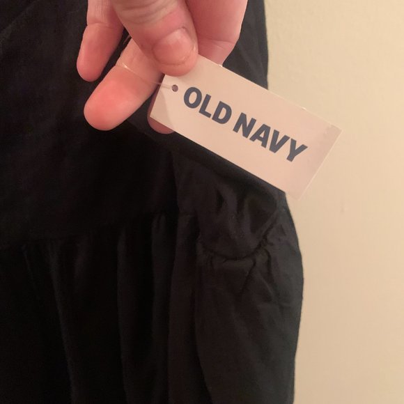 NWT old navy black flowy shoulder tie summer dress size 3xl. cotton blend - Picture 4 of 5